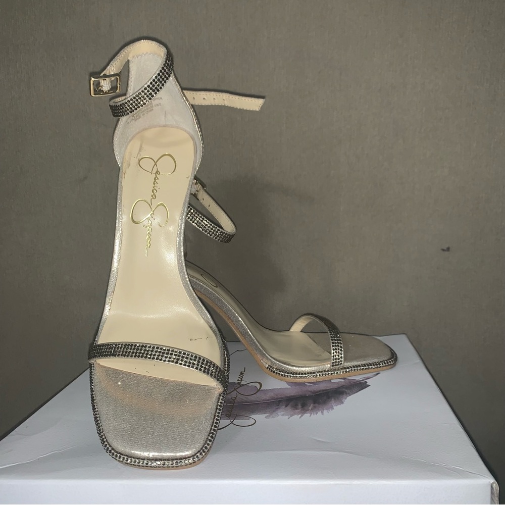 Jessica Simpson Rhinestone Ankle Strap Dress Sandals